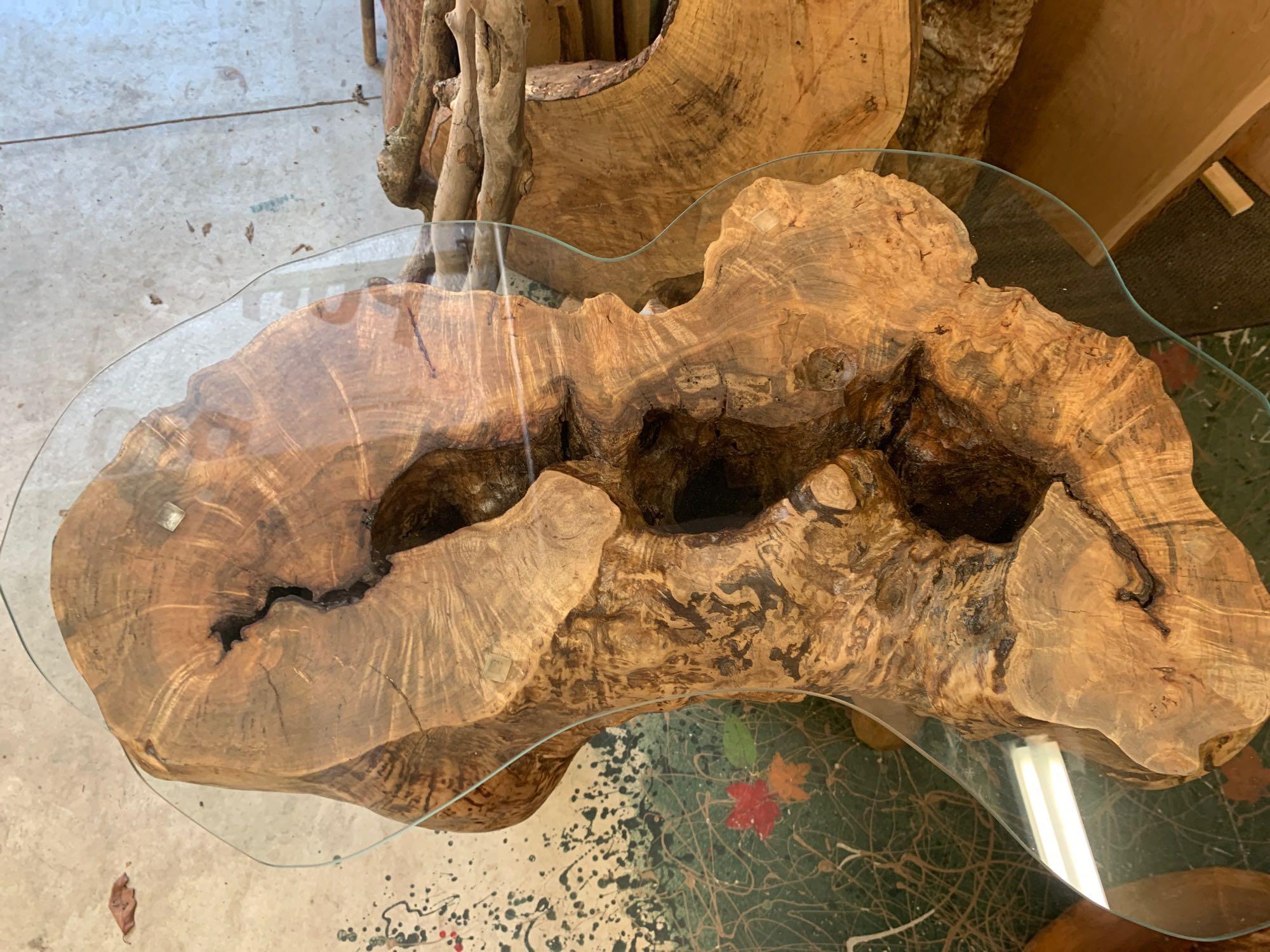 Maple burl top table