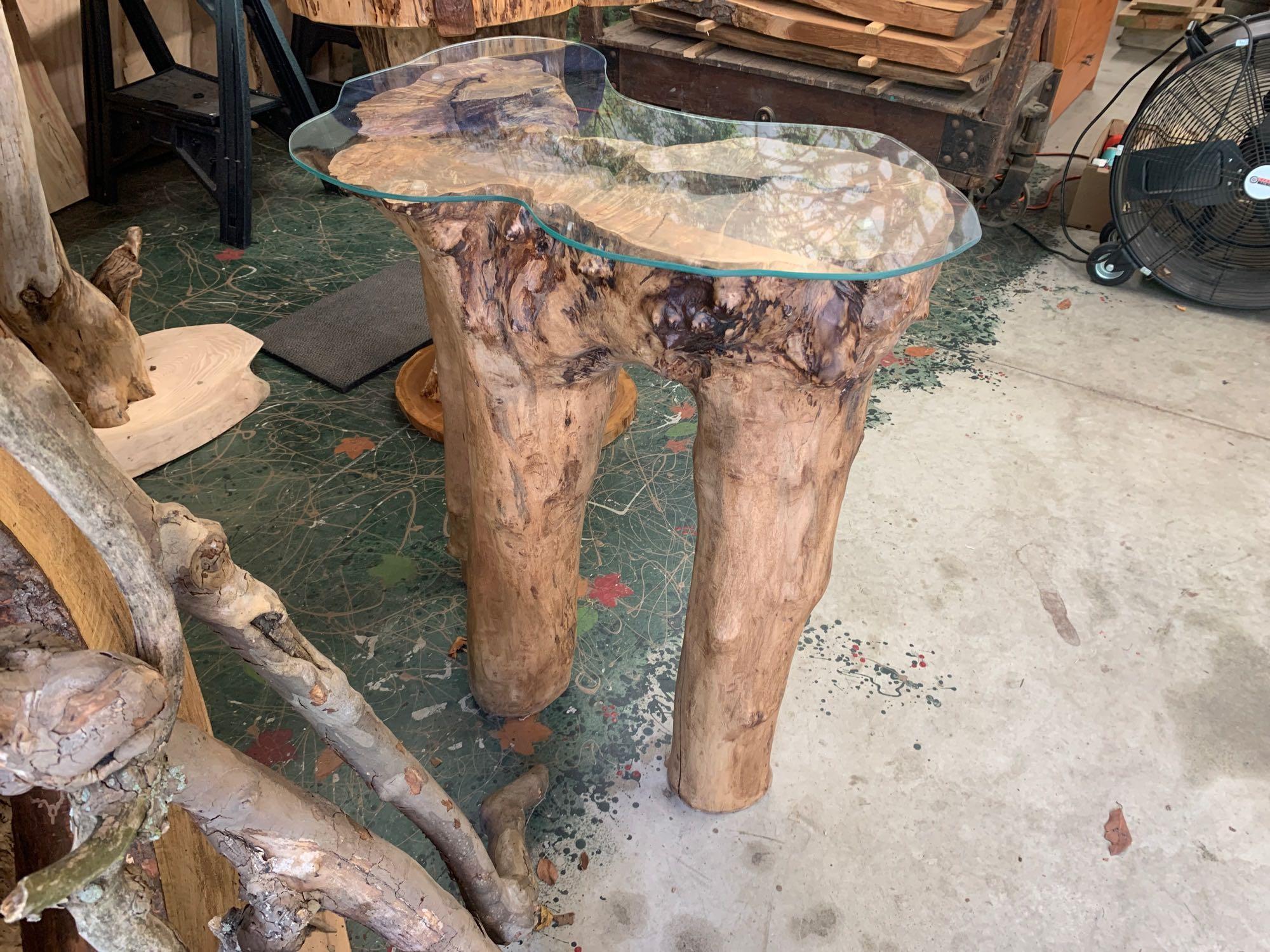 Maple burl top table