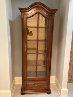 Quality 10 glass panel curio cabinet