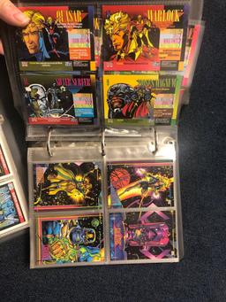 Superheroes collector cards 3 albums