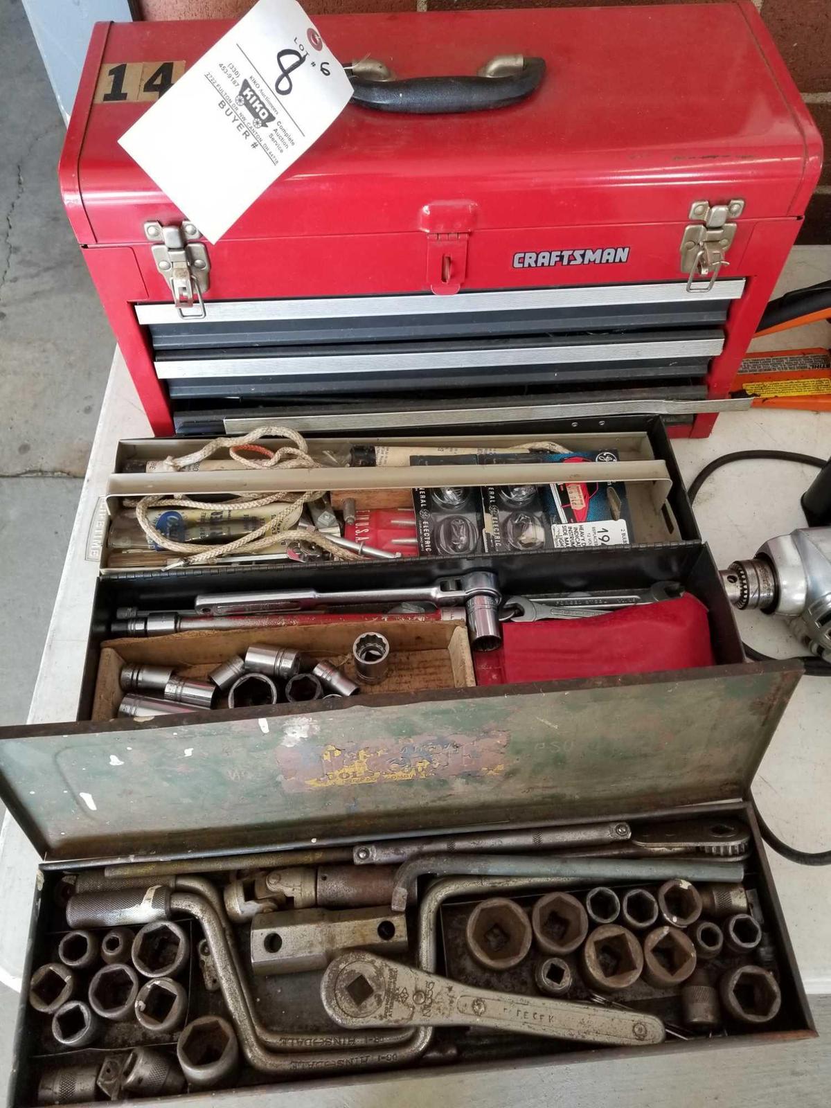 Craftsman toolbox, socket sets