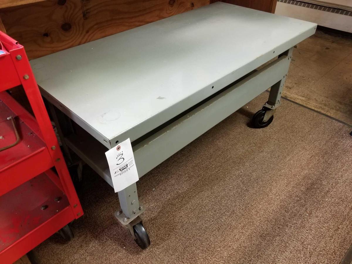 Grey tool cart on casters