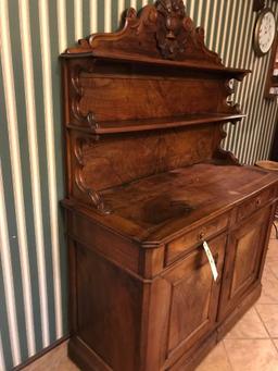 Victorian server with carved back