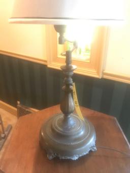 Heavy Pewter 33in T Lamp