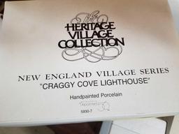 Dept 56 New England Village Craggy Cove Lighthouse, Christmas Bells, Old North Church. Bid x 3