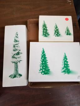 Dept 56 Village Accessories, Trees, Bid x 3