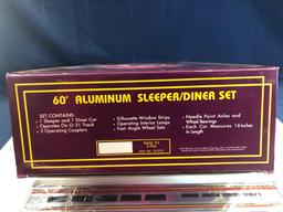 MTH Santa Fe 60 Foot Aluminum Sleeper Diner Set