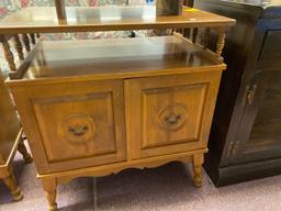 Wood end table and wooden cabinet/end table