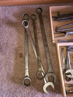 Large wrenches, vise grips, snips, punches