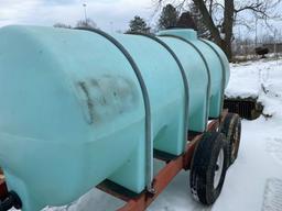 1000 gal tank on tandum trailer