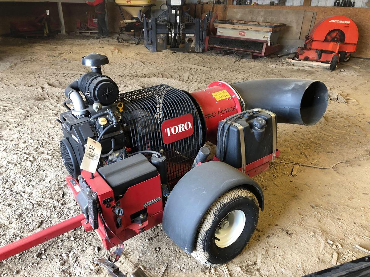 Toro Pro Force blower, Kohler gas motor, w/ remote, like new, 209 hrs.