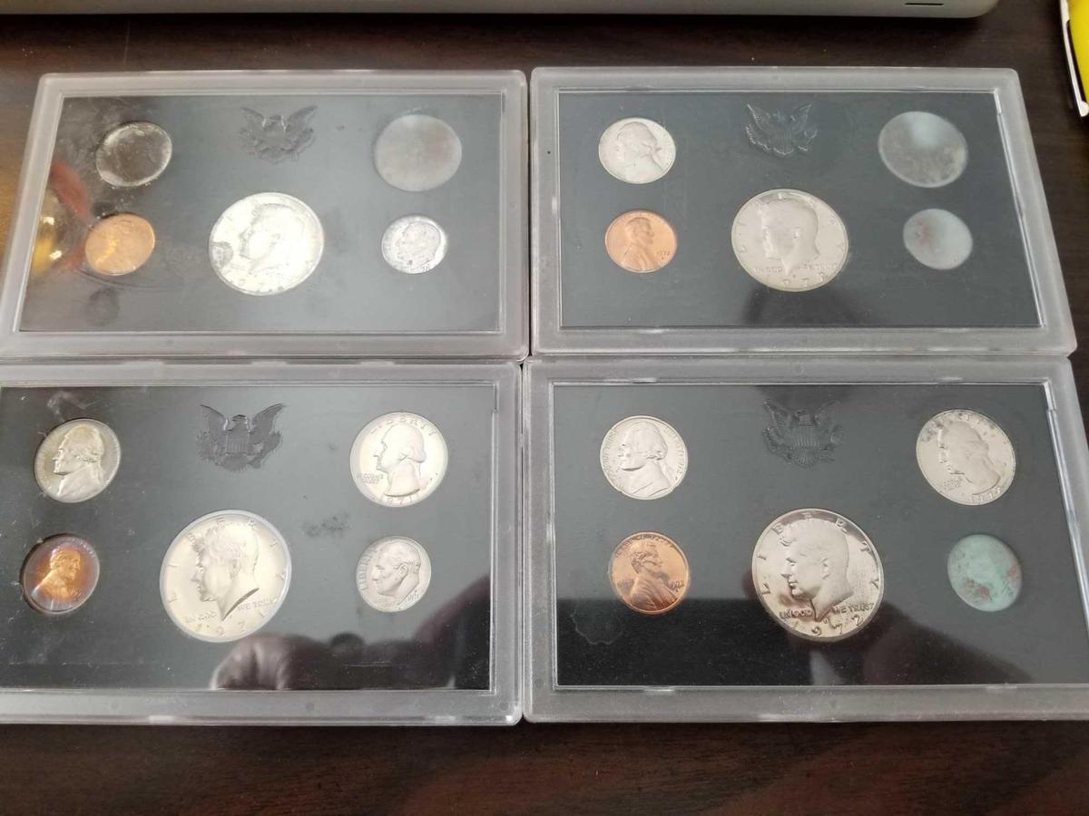 1971 and 1972 proof sets, bid x 4