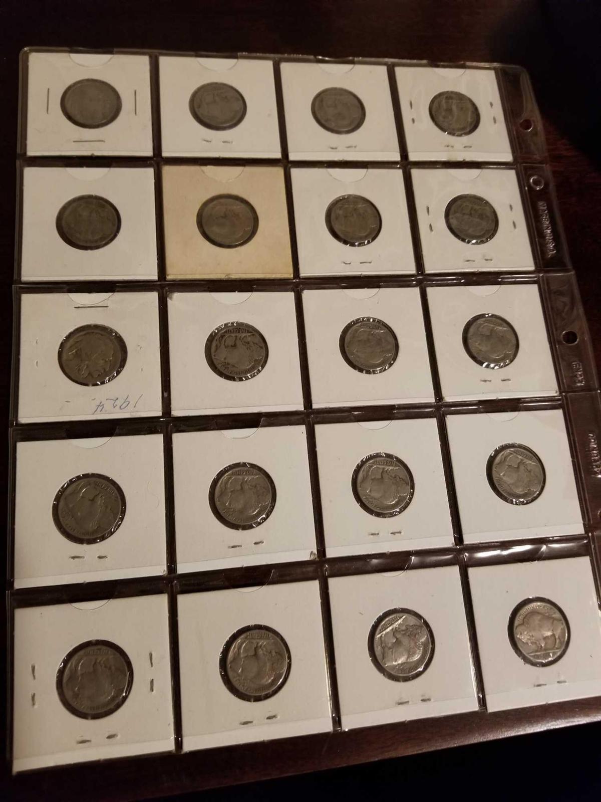 Buffalo nickels. Bid x 20