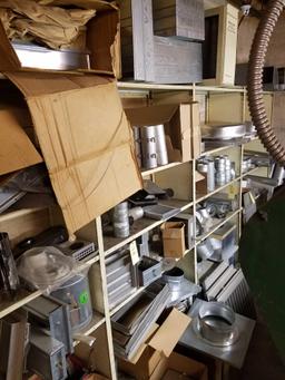 Fittings, ductwork, in line dampeners, attic vents, large lot