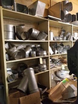 Large lot of ductwork fittings and connectors