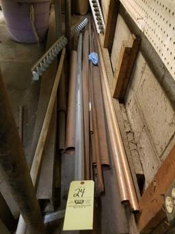 Lot of copper piping assorted sizes and ducts work