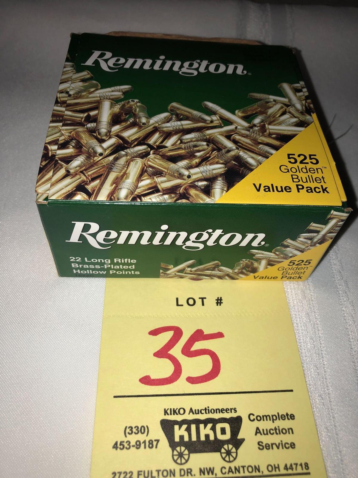 Remington 525 rds. Golden Bullet .22 cal. Ammo
