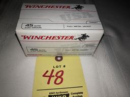 Winchester .45 auto Ammo 100 rounds