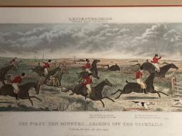 John Dean Paul, "Leicestershire Shaking Off the Cocktails" hunt scene, hand colored restrike from