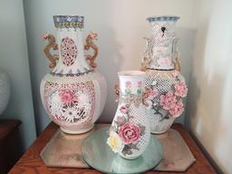 3 Oriental Style Vases