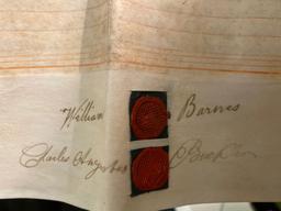 1838 indenture on sheepskin 22x 27?, 3 pages