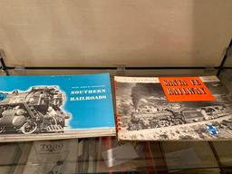 2 books trains album of photographs Santa Fe and southern railroads