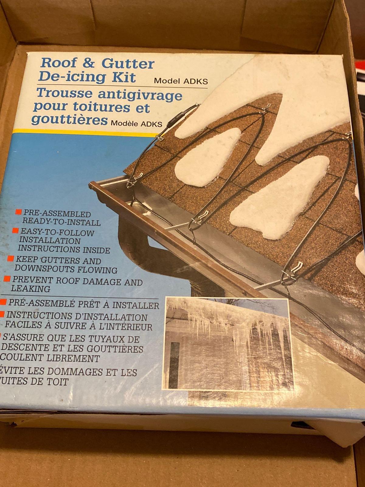 Roof and gutter de-icing kit
