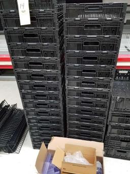 Knock down plastic crates, approx. 35