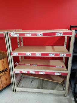 32 ft of product shelving, 5 sections