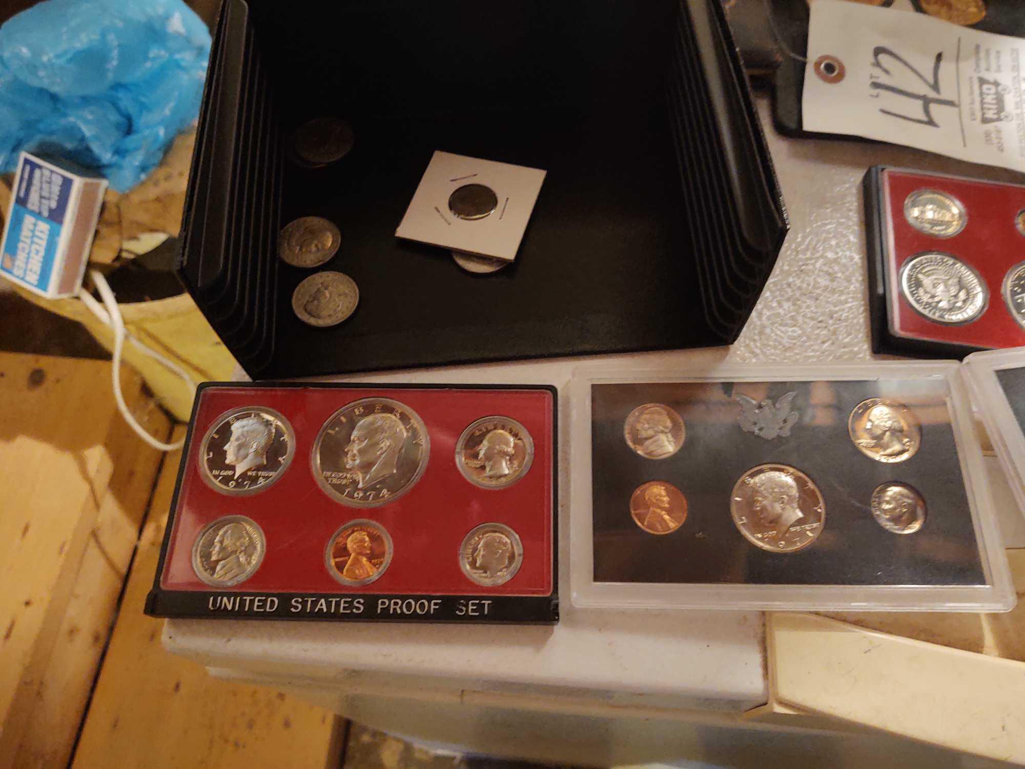 Assorted proof sets and coins