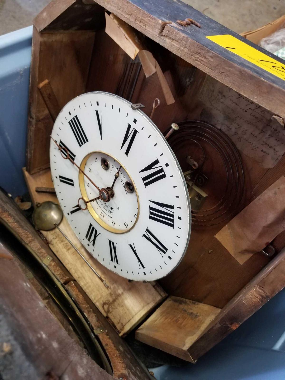 Old clock parts