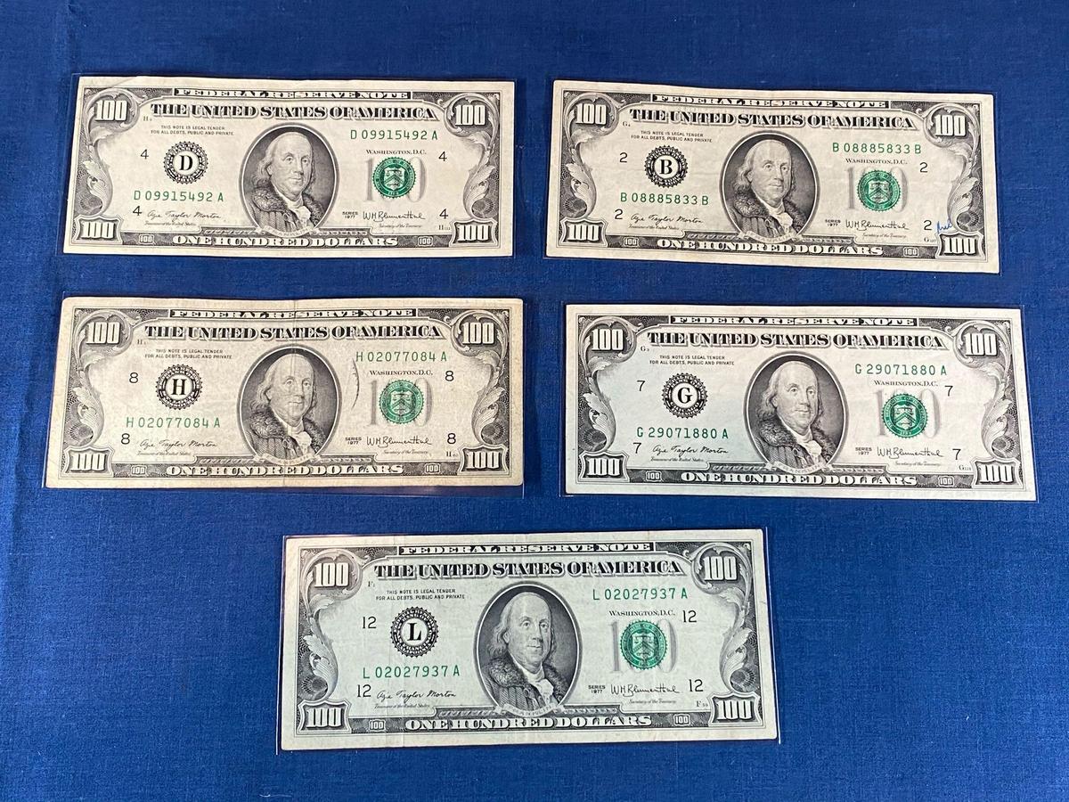 1977 $100 US Federal Reserve Notes