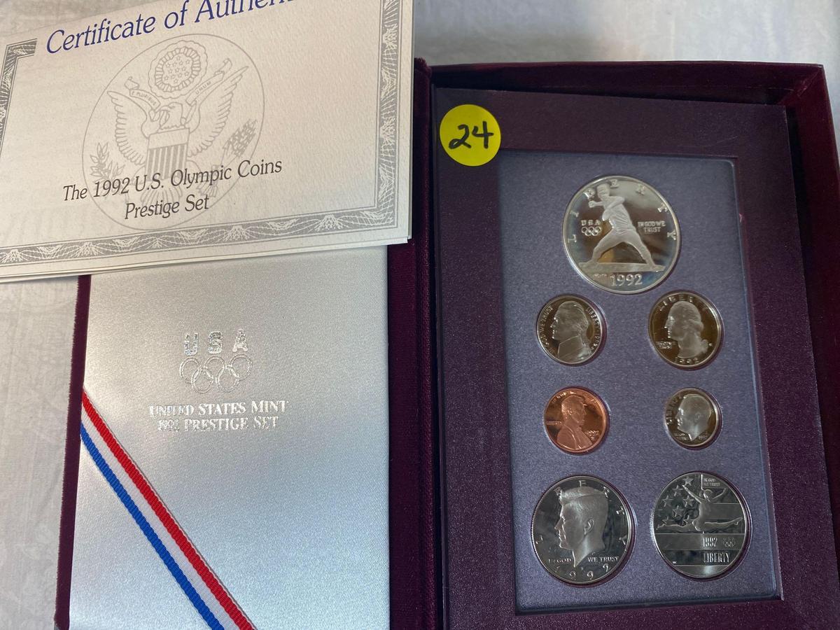 1992-S U. S. Olympic silver coins Proof Set.