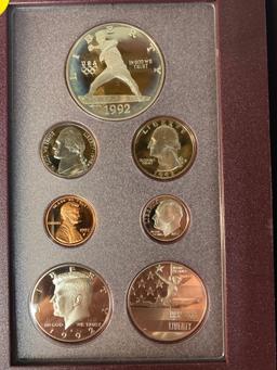 1992-S U. S. Olympic silver coins Proof Set.
