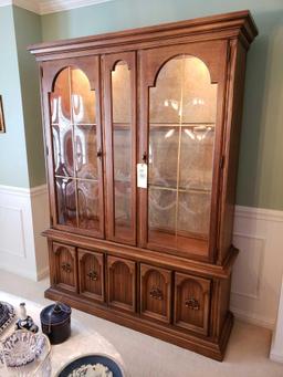 2pc. lighted china cabinet
