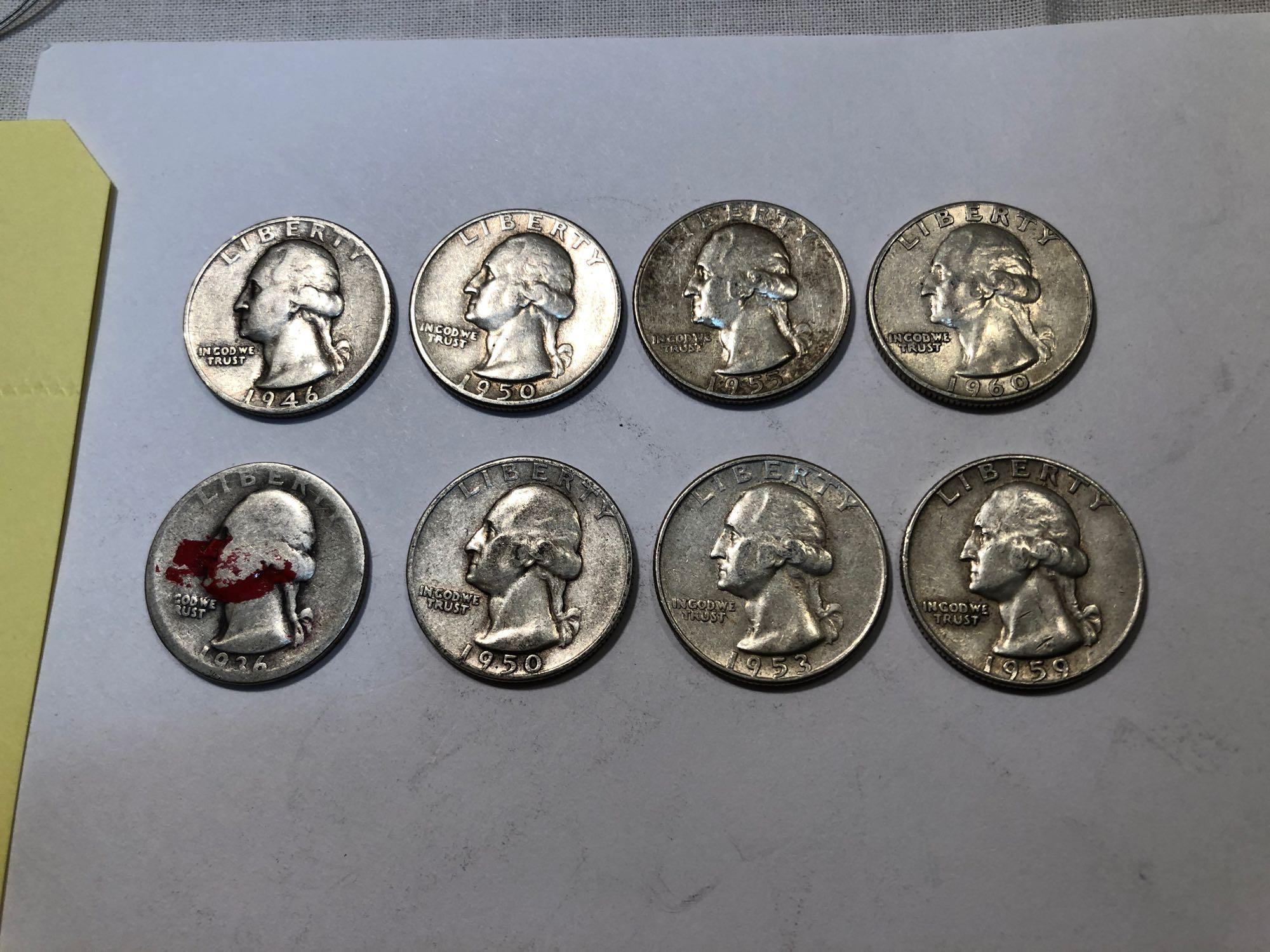 8 Silver Quarters