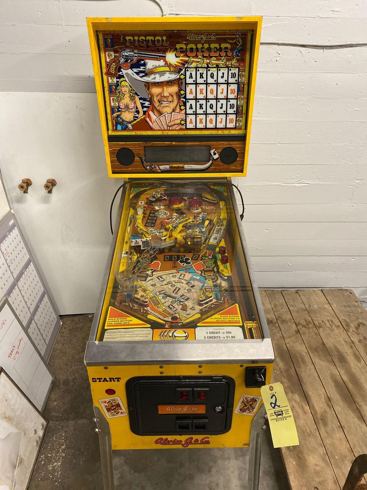 Alvin G. & Co. Pistol Poker pinball machine