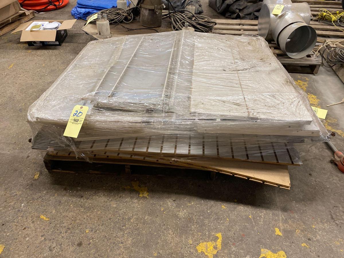 Pallet of shelving and slat boards