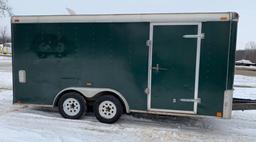 2010 Atlas Cargo Trailer 8x16 ramp door.