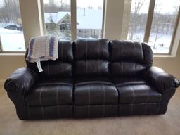 Reclining Sofa w/ Afghan