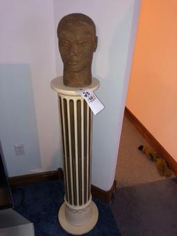 2 busts with Approx. 4 ft. stands