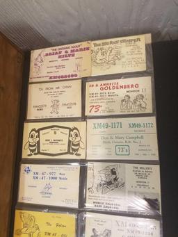 Local collection of QSL cards and file holder