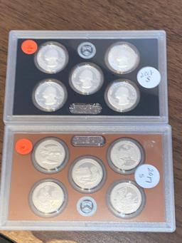 (2) State quarter silver proof sets (2017-S & 2018-S). Bid times two.