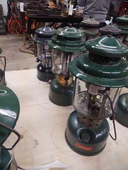 3 Coleman lanterns 1956, 1973, 2000