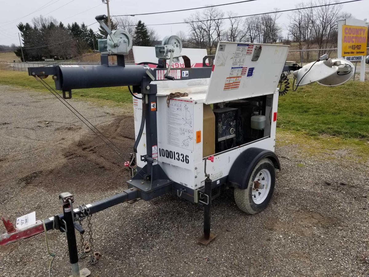 Light tower generator, Kubota diesel, Magnum Products Corp., runs