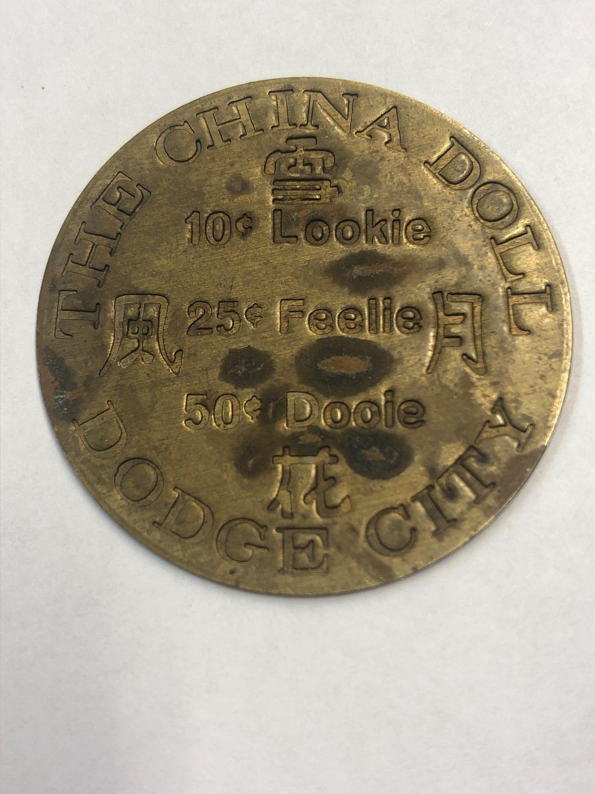 Vintage brothel token, Dodge City