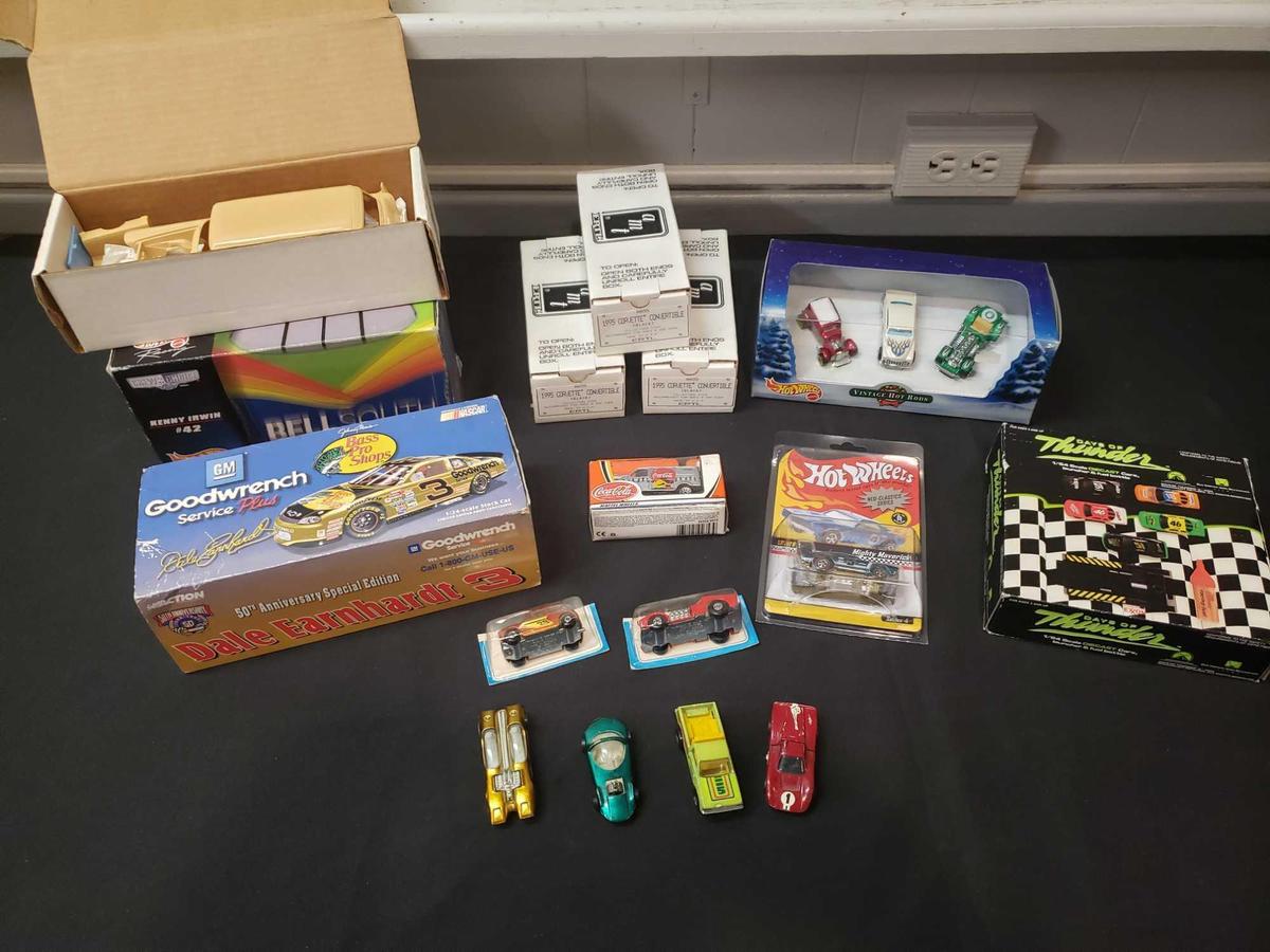 Diecast, AMT promo Corvettes, NASCAR, Redlines)