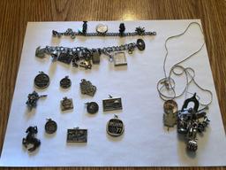 Sterling Silver Charms, Bracelets, Necklace