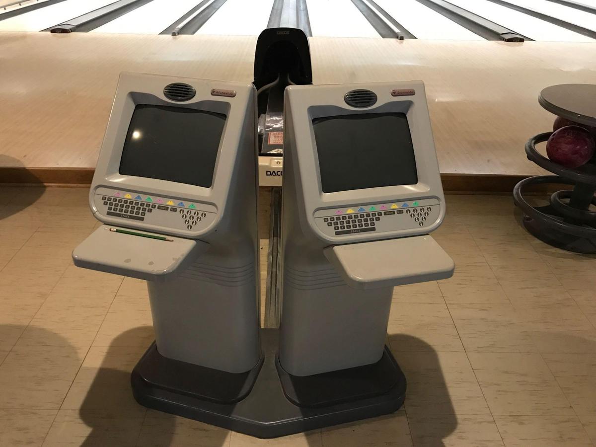 Lanes 7-8 Brunswick Scoring Machines, LG Flat-screen TVs, Brunswick Scoring Systems w/ converter