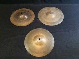 3 cymbals, Zilgo Turkish, Zildjian brands, thin crash